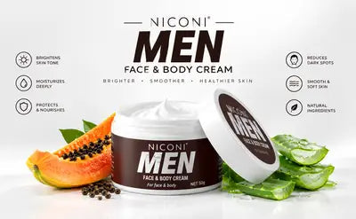 Niconi Men Enzyme De-Tan Pack 180g | Face & Body Tan Care