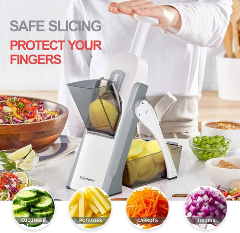 Multi-Purpose Mandoline Vegetable Slicer | Adjustable Cutting & Grating Tool