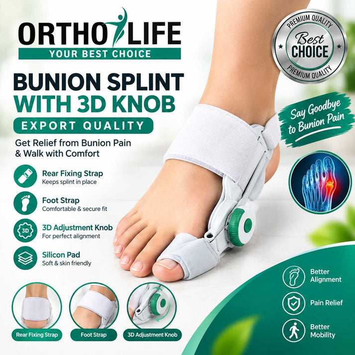 Bunion Splint with 3D Adjustment Knob – Foot Support & Correct