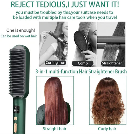 Electric Professional Hair Straightening Brush