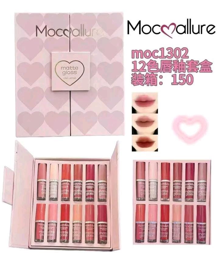 Mocallure 12-Piece Velvet Lip Collection | Rich Pigment Liquid Lipsticks